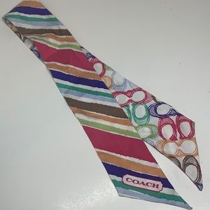 NWOT Coach Signature Silk Scarf Reversible for hair bags totes -fun add-on